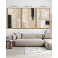thumbnail image 6 of SHENIFY Large 24x36in3pcs Natural Framed Abstract Wall Art Black Lines Shapes Abstract Illustrations Modern Minimalist Painting Decorative Artwork for Living Room Bedroom, 6 of 6