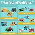 thumbnail image 4 of Juego de Vehiculos Liberty Imports 2999 Set de 36 Piezas con Retroceso Construccion Carreras y Militares, 4 of 5