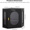 thumbnail image 6 of Bread Box for Kitchen Countertop Large Corner Bread Loaf Storage Container Double Layer Wooden Bread Boxes Bin Farmhouse Pantry Shelf with Acrylic Window, Black, 6 of 9
