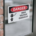 thumbnail image 4 of (2 Pack) High Voltage Overhead OSHA Danger Sign 14 Inch X 10 Inch Vinyl Label Decal Sticker Weather Resistant, UV Protected for Workplace, Business, and Construction Site, Made in the, 4 of 7