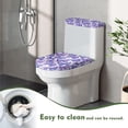 thumbnail image 5 of HELLHERO Butterfly Polyester Toilet Seat Covers Set for Bathroom, Stretch Elastic Installation Easy Care, Dustproof, 17x21 Inches, 5 of 8