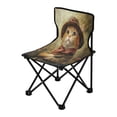 thumbnail image 2 of WOBOGO Cat in An Army Coat Camping Chair Convenient Four Corner Backrest Folding Stool Can Hold Up to 220lbs, 2 of 8