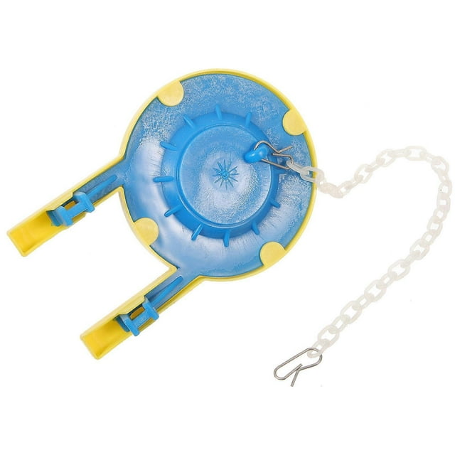 Toilet Replacement Flapper Universal Toilet Tank Flapper with Chain for Home Toilet Use Yellow 1Pcs