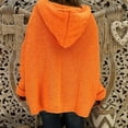 thumbnail image 5 of ManxiVoo Womens Casual Knitted Pullover Top with Hood Comfortable Loose Fit Sweater for Everyday Fall Fashion 2025 S Size Orange, 5 of 6