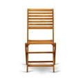 thumbnail image 3 of East West Furniture BBSCWNA Solid Acacia Solid wood Outdoor -Furniture Side Foldable Chair - Set of two, 3 of 4