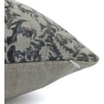thumbnail image 5 of Fabdivine Thick Linen Hand Block Print Decorative Throw Pillow Cover , 18"X18", Black, 5 of 5