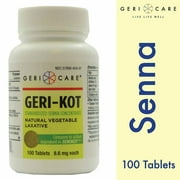 GeriCare Geri-kot Senna 8.6mg Tablets [Compared to Senakot](2 Bottles of 100)