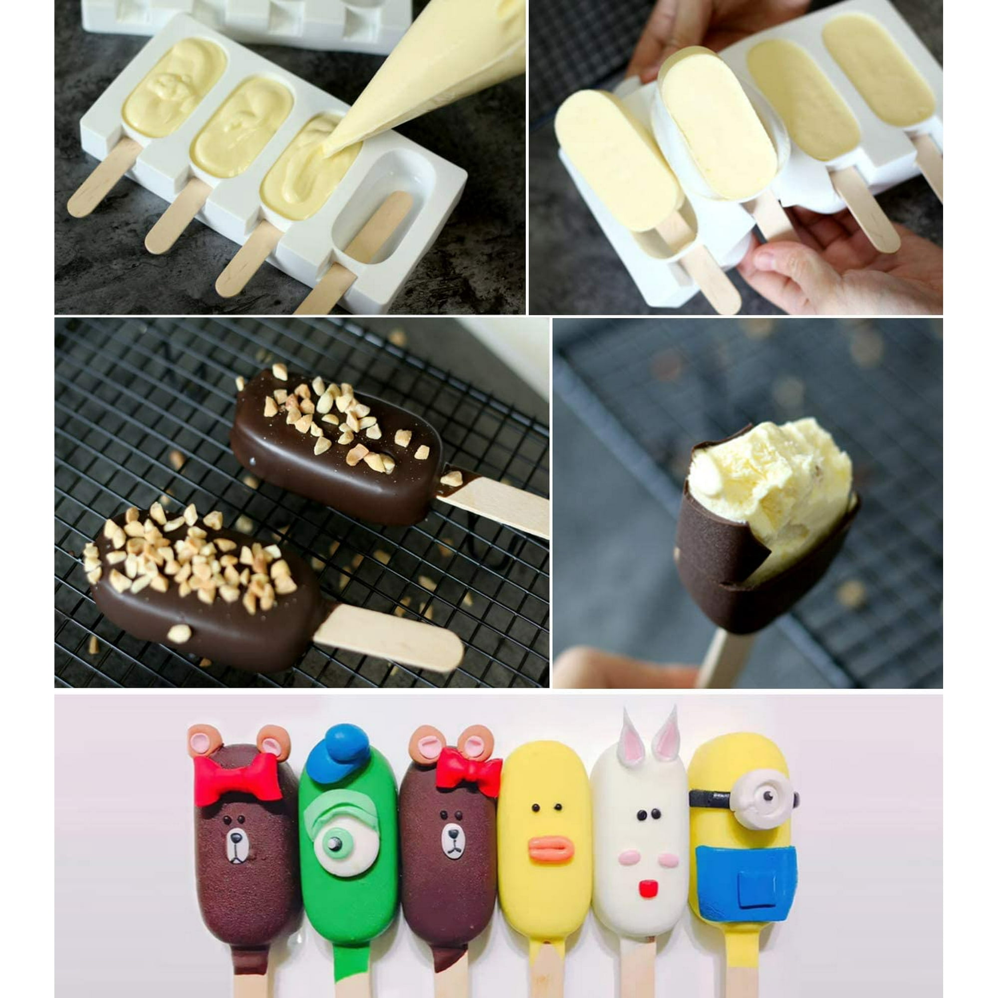 Moule à Glace En Silicone Facile à Démouler Moule à Crème Glacée Mignon