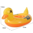 thumbnail image 2 of Barco de natación inflable estilo pato naranja amarillo con patrón de letras para niños, 1 unidad, piscina para bebé el verano, 2 of 5