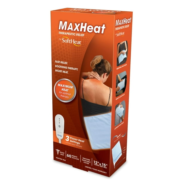 SoftHeat MaxHeat Heating Pad, HP215, Blue