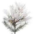 thumbnail image 2 of Vickerman 5' x 26" Flocked Atka Pencil Artificial Christmas tree, Warm White LED Lights., 2 of 4