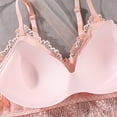 thumbnail image 5 of Push Up Wireless Bras for Women Lingerie Lace Chest Tube Backless Bra Camisole Base Underwear V-Neck Pullover Bra Feature Hook and Eye Closure Training Bra Style Y-112 , Pink-a one size, 5 of 6