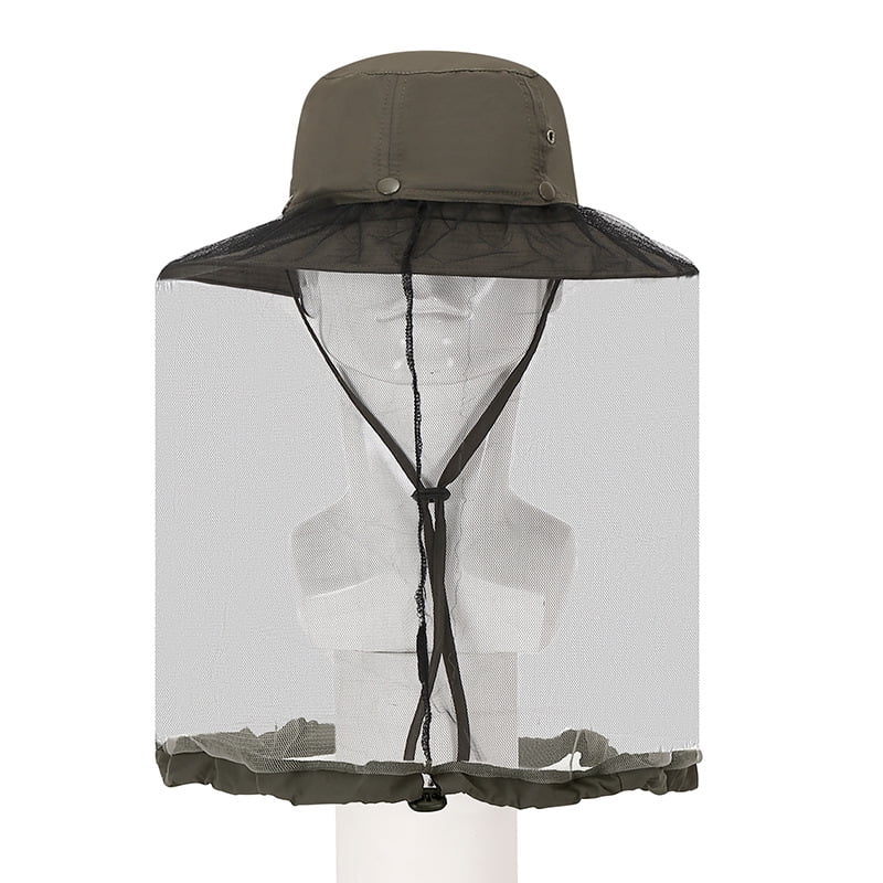 Outdoor Anti Mosquito Hat Mosquito Net Cap Fishing Camping Insect Bee Proof Mesh 