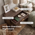 thumbnail image 4 of Furniture of America Rivor Modern Wood 3-Drawer Tall Nightstand, Walnut, 4 of 18
