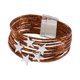 thumbnail image 3 of Pulsera tipo brazalete para niña, pulsera apilable, artículos para fiestas, multifuncional . Café, 3 of 8