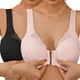 thumbnail image 2 of 2 piezas de sujetador de yoga sin aros con hebilla frontal y encaje para mujer: informal, sexy, sin costuras y ajustable, 2 of 3