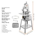 thumbnail image 3 of KFFKFF Electric Meat Cutter, 1800W Vertical Stainless Design, 19.1"x15" Surface, Up to 7.09" Slice Thickness, Comes with 5 Blades for Frozen Meat, Pork, Beef, Ribs Processing, 3 of 9