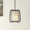 thumbnail image 4 of SAFAVIEH Yumi LED Oil Rubbed Bronze Iron Pendant Light with 100% White Cotton Shade, 4 of 8