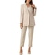 thumbnail image 2 of Blazer de oficina forrado de frente abierto con cuello de solapa de manga larga para mujer Allegra K, dos bolsillos, tamaño S, color albaricoque, 2 of 5