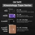 thumbnail image 6 of OK TAPE Extra Wide Kinesiology Tape, Precut K Tape Strips, Elastic Physical Therapy Athletic Tape for Pain Relief & Joint Support | Back, Shoulder, Knee (4" x 10" - 20Pcs) Blue, 6 of 6
