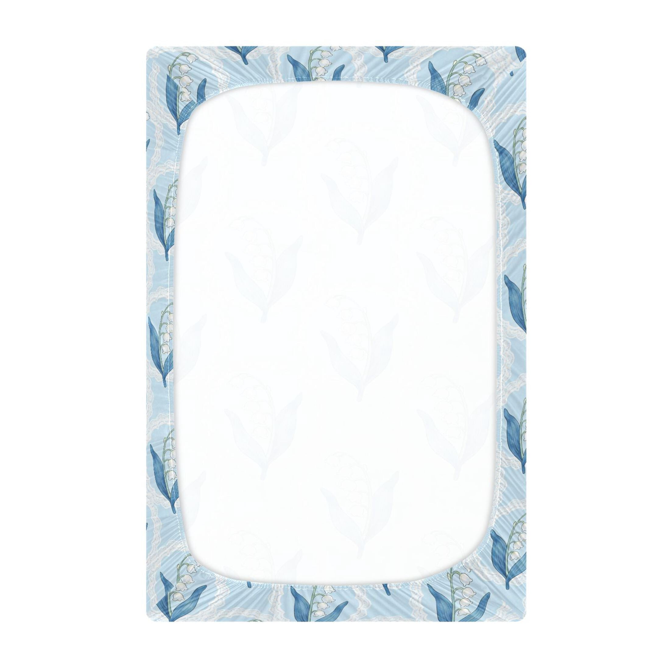 Baby Essentials 52”x 28”- Standard Cotton-like Modal Elastic- Bluebell Design Crib Sheets for Newborns and Toddlers