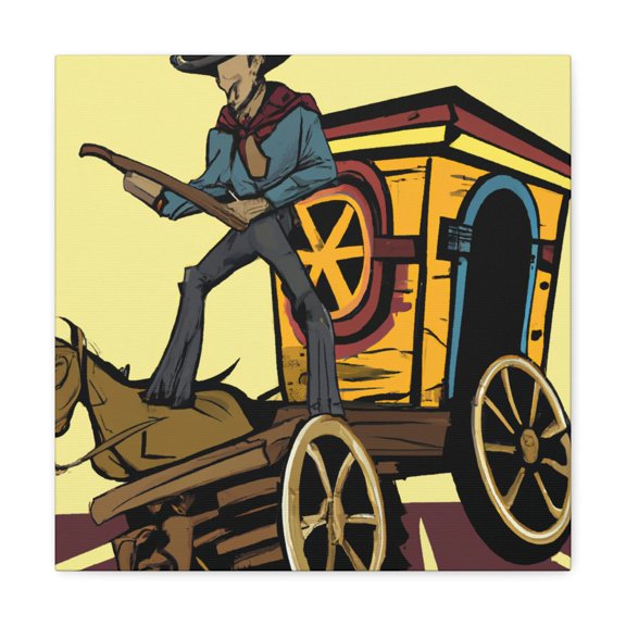 The Wagon Journey Begins - Canvas