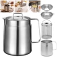 thumbnail image 2 of Stainless steel oil filter pot, 304 stainless steel large capacity versatile oil filter vessel, cooking oil filter, stainless steel pot oil strainer for deep fryer kitchen (2L), 2 of 10