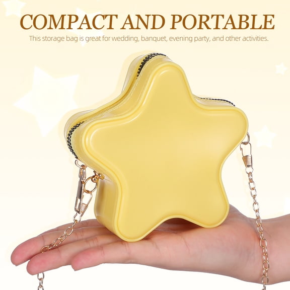 Yellow Star Crossbody Bag for Women: Cute Chain Shoulder Bag for Casual and Formal Outfits, Versatile Star-Shaped Design