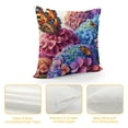 thumbnail image 4 of Leisuo Vintage Rose Flower Throw Pillow Covers With Butterfly Stamp Retro Letter Violet Cushion Cover Home Decorative Square Pillow Cases For Sofa Couch, 4 of 5