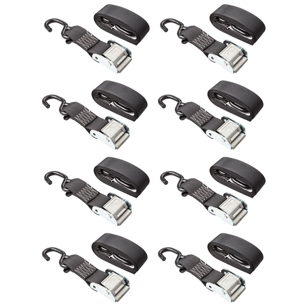 Cam Buckle Cargo TieDown Kit 72"L x 2"W 8 Pack