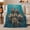 Otter Cluster, variant on Playful Sea Otters Swimming Underwater, Cozy Friendship Quote Scene, Warm Flannel Blanket for Living Room and Reading Nook, Art Lovers Thanksgiving Gift, Artistic Home Decor