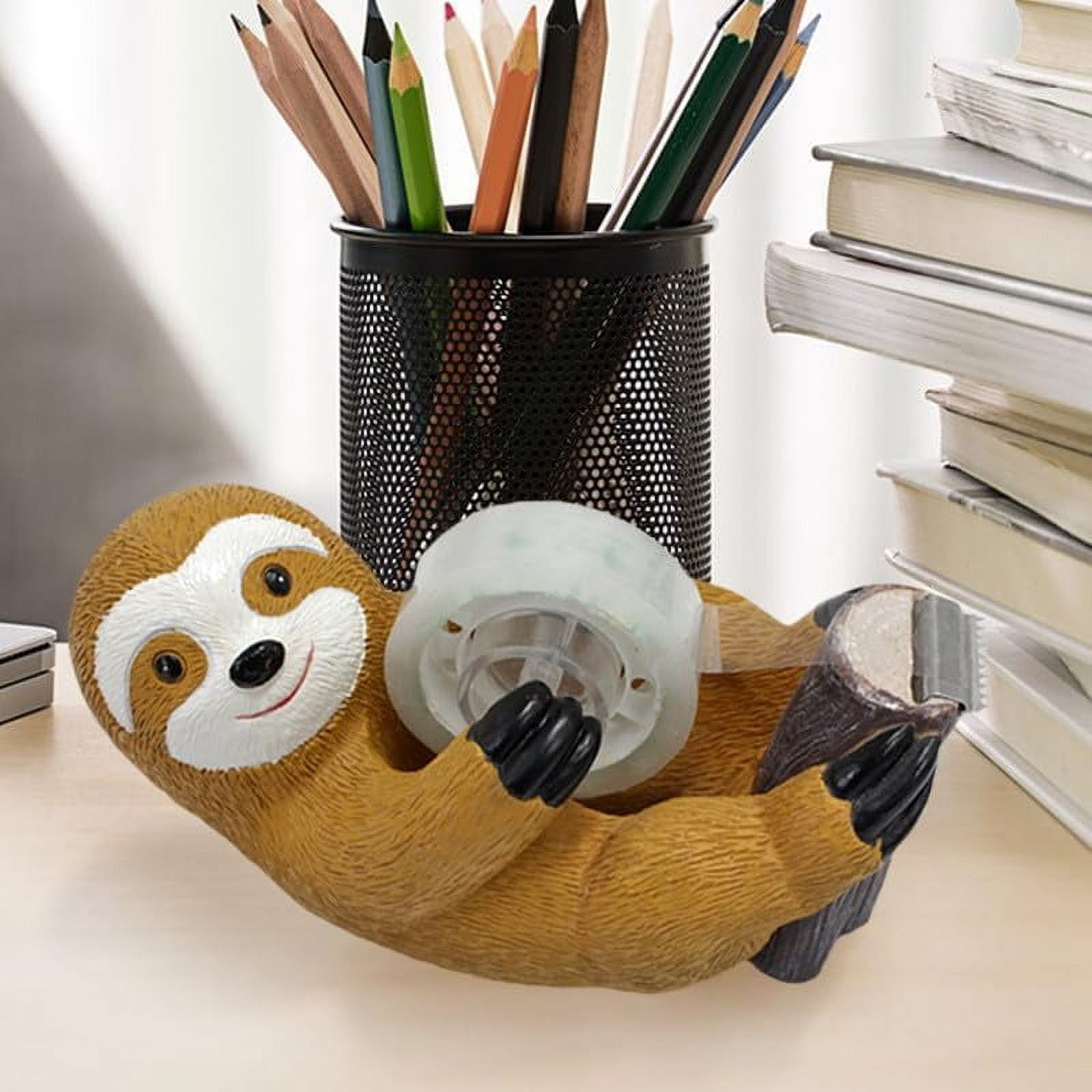 ABPETE Generic Cute Sloth Tape Dispenser, Manual, 2057979a-4230-495d-9309-cb3f0f772e5a, Resin, Tape Dispenser, Sloth