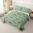 thumbnail image 3 of jejeloiu Cute Animals Bed Spread Queen Kids,Kawaii Print Queen Coverlet Set For Girls,3pcs, 3 of 7