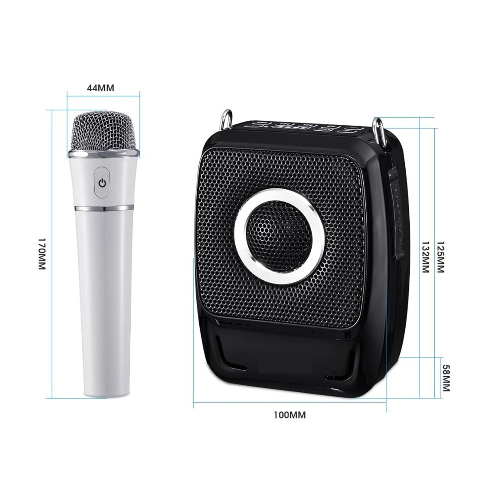 25W Portable Voice Amplifier For Teachers Megaphone With Handheld Wireless Microphone Waterproof Loudspeaker ,Powerful Voice Amplifier