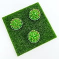 thumbnail image 3 of Baldosas de césped artificial, 6 piezas de césped sintético artificial, césped falso realista, para adornos en miniatura, jardín, minicasa, maceta artesanal, 15 x 15 cm (verde), 3 of 5