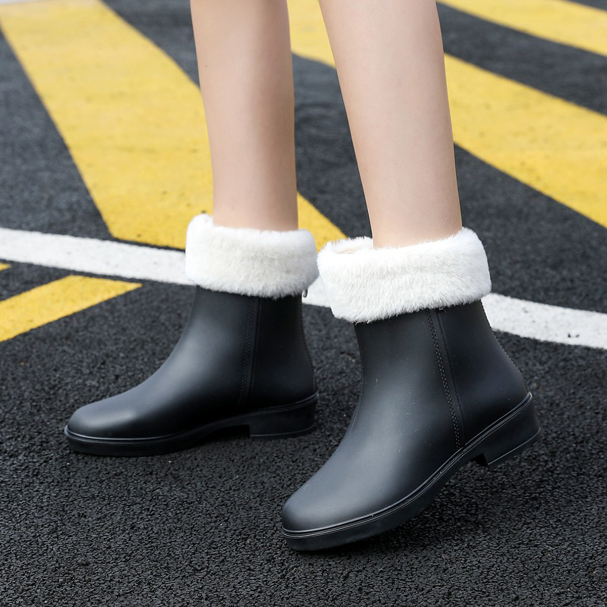 AUXDIQ Rain Shoes Women Mid-calf Boots Waterproof Rain Boots Outdoor Garden Shoes