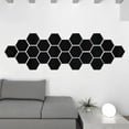 thumbnail image 3 of SLYNSHome Clearance 12Pcs Mirror Hexagon Vinyl Removable Wall Sticker Decal Home Decor Art Black, 3 of 4