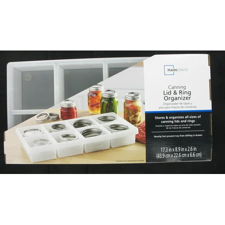 Mainstays Plastic Canning Tray Lid and Ring Organizer