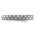 thumbnail image 3 of Sterling Silver Stackable Expressions Antiqued Patterned Ring, 3 of 5
