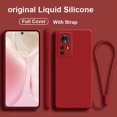 thumbnail image 1 of Xiaomi Redmi Note 12s A2 12 Pro 5G + Plus 4G Funda De Goma De Silicona Líquida De Borde Recto + Cordón Mate TPU Carcasa Correa A Prueba De Golpes, 1 of 4