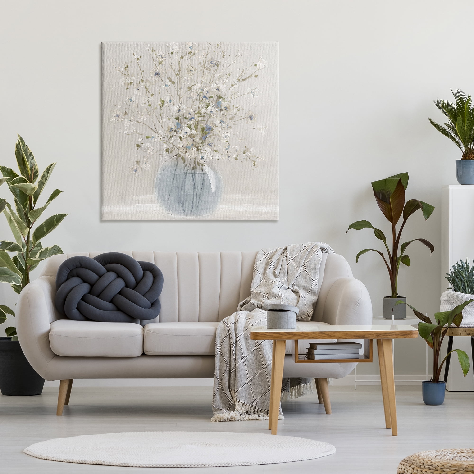 Stupell Industries Subtle Glass Vase Bouquet Canvas Wall Art, design by Carol Robinson