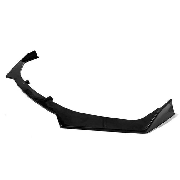 Ikon Motorsports Front Bumper Lip Spoiler Lower Air Dam Chin Splitter Bodykit Replacement Compatible With 2017-2021 Honda Civic Si & Hatchback CS Style PU Polyurethane Unpainted Black