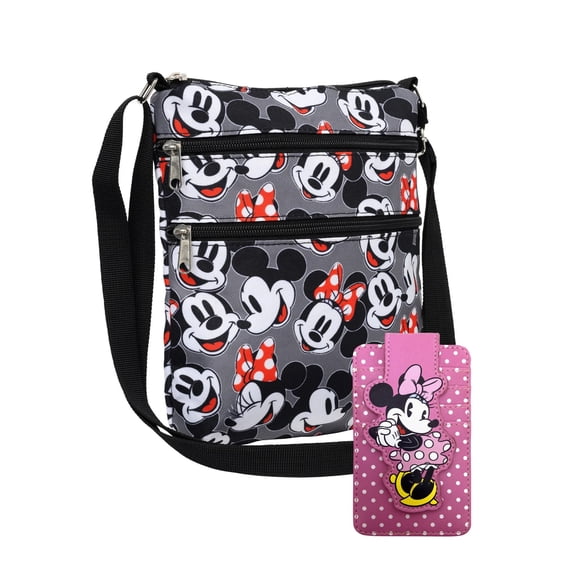 Women's Mickey & Minnie Mouse Passport Bag & Minnie Mouse Card Holder Wallet Set