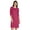 Pink, variant on Inkmeso Knee Length Plain Dress Long Sleeve Boat Neck Tshirt Dress For Women