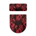 thumbnail image 2 of HELLHERO Toilet Covers Set 2 Pack U-Shaped Stylish Thankful Fall, Red And Black Handprint Pattern, 2 of 8