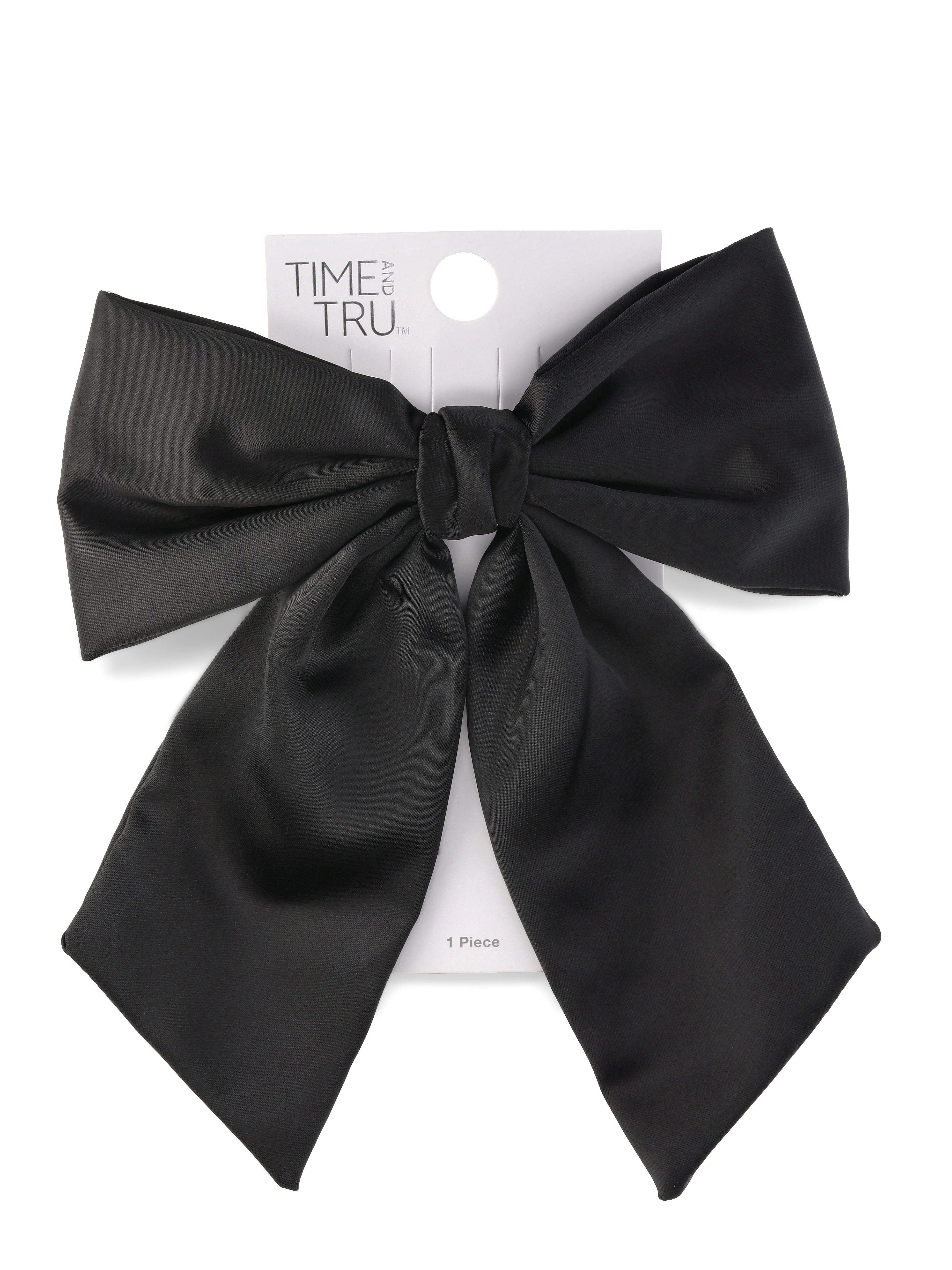 Time and Tru Bow Barrette, Black