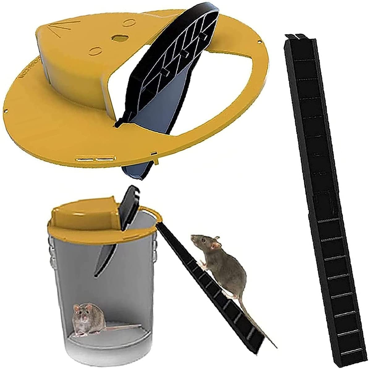 Slide Bucket Lid Mouse Rat Trap, Flip N Slide Bucket Lid Mouse/Rat Trap