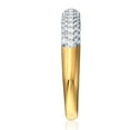 thumbnail image 4 of Wellingsale Ladies Solid 14k Yellow Gold Polished CZ Cubic Zirconia Wedding Band - Size 7, 4 of 6