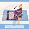 thumbnail image 5 of Funny Illusion Geometric Falling Sensation 2 Pack Pencil Pouch for 3 Ring Binder Smooth Zipper Folders with Pockets Clear Window Pencil Case, 5 of 6