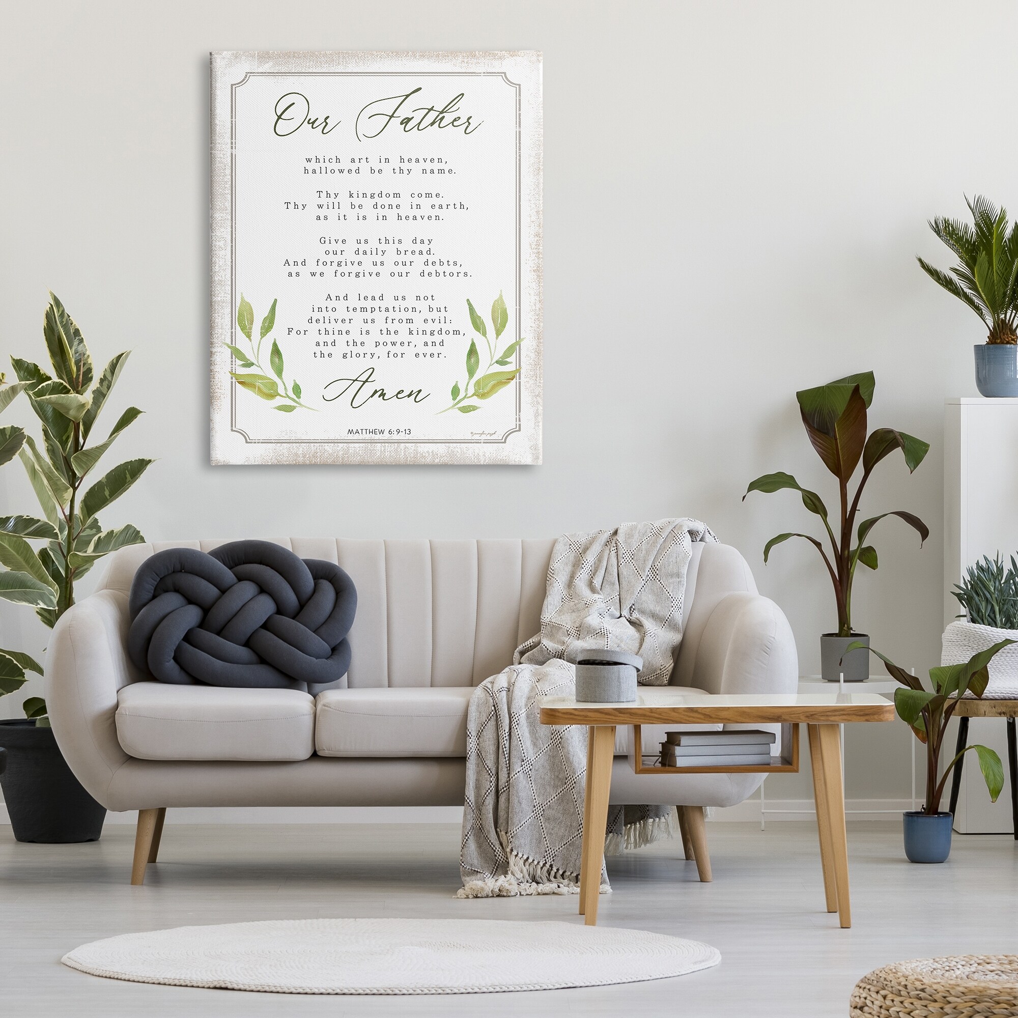 Stupell Industries Our Father Spiritual Proverb Religious Painting Gallery Wrapped Canvas Print Wall Art